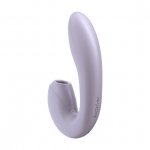 Masażer bezdotykowy łechtaczki i wibrator punktu G - Satisfyer Sunray Insertable Double Air Pulse Vibrator Fioletowy
