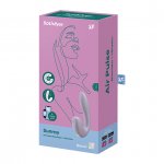 Masażer bezdotykowy łechtaczki i wibrator punktu G - Satisfyer Sunray Insertable Double Air Pulse Vibrator Fioletowy