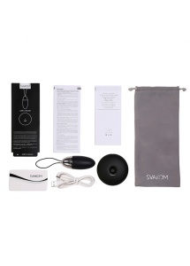 Masażer i jajeczko z pilotem - Svakom Luna Selene Vibrating Bullet Czarny