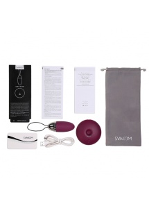 Masażer i jajeczko z pilotem - Svakom Luna Selene Vibrating Bullet Fioletowy