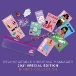 Masażer intymny magiczna różdżka - Le Wand Feel My Power Jade Purple Brown Edition  