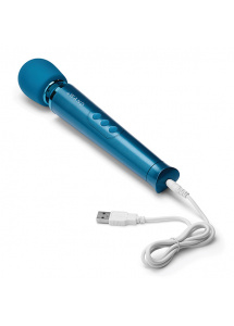 Masażer - Le Wand  Petite Rechargeable Vibrating Massager Niebieski