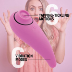 Masażer łechtaczki - FeelzToys FemmeGasm Tapping & Tickling   Różowy
