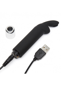 Masażer łechtaczki - Fifty Shades of Grey Greedy Girl Rechargeable Bullet Rabbit Vibrator  