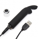 Masażer łechtaczki - Fifty Shades of Grey Greedy Girl Rechargeable Bullet Rabbit Vibrator  