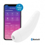 Masażer łechtaczki i punktu G sterowany aplikacją - Satisfyer Curvy 2+ Biały