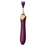 Masażer łechtaczki z nakładką analną i do punktu G - Zalo - Bess 2 Clitoral Vibrator   Fioletowy