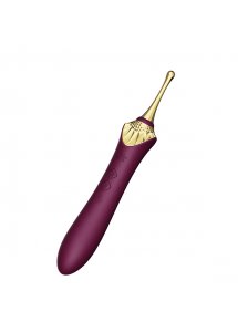 Masażer łechtaczki z nakładką analną i do punktu G - Zalo - Bess 2 Clitoral Vibrator   Fioletowy