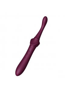 Masażer łechtaczki z nakładką analną i do punktu G - Zalo - Bess 2 Clitoral Vibrator   Fioletowy