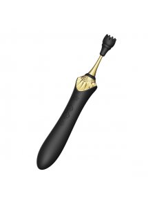 Masażer łechtaczki z nakładką analną i do punktu G - Zalo - Bess 2 Clitoral Vibrator   Czarny