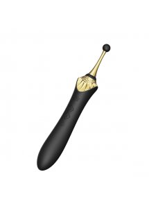 Masażer łechtaczki z nakładką analną i do punktu G - Zalo - Bess 2 Clitoral Vibrator   Czarny