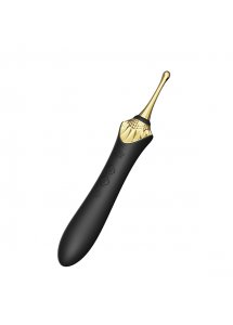 Masażer łechtaczki z nakładką analną i do punktu G - Zalo - Bess 2 Clitoral Vibrator   Czarny