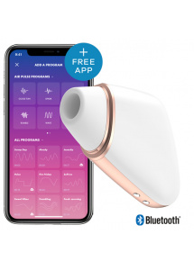 Masażer powietrzny sterowany aplikacją - Satisfyer Love Triangle Biały