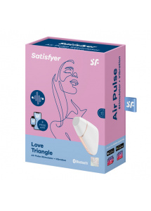 Masażer powietrzny sterowany aplikacją - Satisfyer Love Triangle Biały