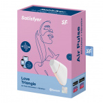 Masażer powietrzny sterowany aplikacją - Satisfyer Love Triangle Biały