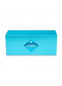 Masażer różdżka błyszczący brokatem - Le Wand Petite All That Glimmers Rechargeable Vibrating Massager Niebieski