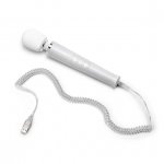 Masażer różdżka błyszczący brokatem - Le Wand Petite All That Glimmers Rechargeable Vibrating Massager Biały