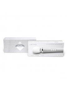 Masażer różdżka błyszczący brokatem - Le Wand Petite All That Glimmers Rechargeable Vibrating Massager Biały