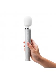 Masażer różdżka błyszczący brokatem - Le Wand Petite All That Glimmers Rechargeable Vibrating Massager Biały