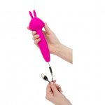 Masażer różdżka do łechtaczki - PalmPower Vibez Waterproof Rabbit Wand  