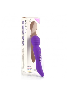Masażer wibrator - Maia Toys Twistty Rechargable Dual Wand Purple 