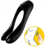Masażer wibrator na palec - Satisfyer Candy Cane Finger Vibrator   Czarny