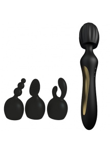 Masażer z nasadkami - Kama Sutra Rhythm Bhangra Full Body Massager  Czarny