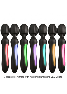 Masażer z nasadkami - Kama Sutra Rhythm Bhangra Full Body Massager  Czarny