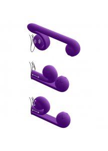 Masturbator stymulator łechtaczki 2w1 - Snail Vibe Vibrator   Fioletowy