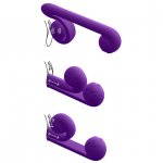 Masturbator stymulator łechtaczki 2w1 - Snail Vibe Vibrator   Fioletowy