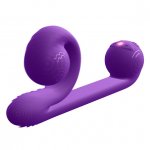 Masturbator stymulator łechtaczki 2w1 - Snail Vibe Vibrator   Fioletowy