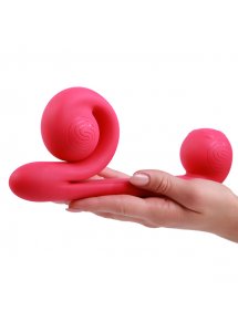 Masturbator stymulator łechtaczki 2w1 - Snail Vibe Vibrator   Różówy