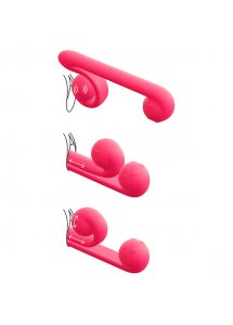 Masturbator stymulator łechtaczki 2w1 - Snail Vibe Vibrator   Różówy