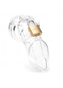 Męski pas cnoty klatka na penisa z poliwęglanu - CB-X CB-6000 Chastity Cock Cage Przezroczysty