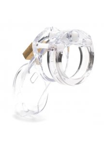 Męski pas cnoty klatka na penisa z poliwęglanu - CB-X CB-6000 Chastity Cock Cage Przezroczysty