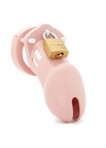 Męski pas cnoty klatka na penisa z poliwęglanu - CB-X CB-6000 Chastity Cock Cage Różowy