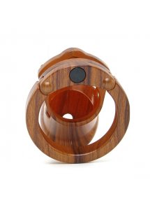Męski pas cnoty klatka na penisa z poliwęglanu - CB-X CB-6000 Chastity Cock Cage Drewno