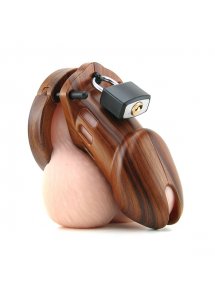 Męski pas cnoty klatka na penisa z poliwęglanu - CB-X CB-6000 Chastity Cock Cage Drewno