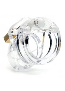 Męski pas cnoty klatka na penisa z poliwęglanu - CB-X Mini Me Chastity Cock Cage  Przezroczysty
