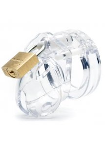 Męski pas cnoty klatka na penisa z poliwęglanu - CB-X Mini Me Chastity Cock Cage  Przezroczysty