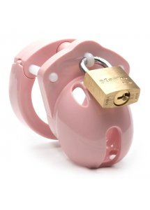 Męski pas cnoty klatka na penisa z poliwęglanu - CB-X Mini Me Chastity Cock Cage  Różowy