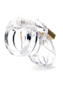 Męski pas cnoty klatka na penisa z poliwęglanu - CB-X Mr Stubb Chastity Cock Cage Przezroczysty