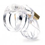 Męski pas cnoty klatka na penisa z poliwęglanu - CB-X Mr Stubb Chastity Cock Cage Przezroczysty