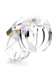 Męski pas cnoty klatka na penisa z poliwęglanu - CB-X Mr Stubb Chastity Cock Cage Przezroczysty