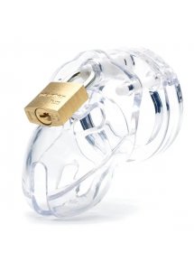 Męski pas cnoty klatka na penisa z poliwęglanu - CB-X Mr Stubb Chastity Cock Cage Przezroczysty