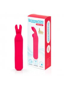 Mini wibrator i masażer łechtaczki - Happy Rabbit Rechargeable Vibrating Bullet Różowy