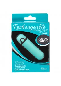 Mini wibrator ładowany - PowerBullet Rechargeable Vibrating Bullet 10 Function   Zielony