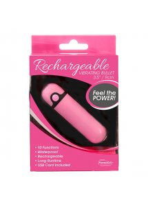 Mini wibrator ładowany - PowerBullet Rechargeable Vibrating Bullet 10 Function   Różowy