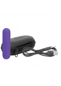 Mini wibrator - PowerBullet Essential Power Bullet Vibrator with Case 9 Fuctions   Fioletowy
