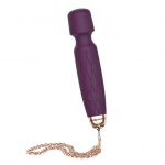 Miniaturowy ozdobny masażer łechtaczki - Bodywand Luxe Mini USB Wand Vibrator   Fioletowy